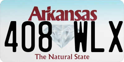 AR license plate 408WLX