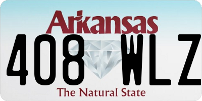 AR license plate 408WLZ