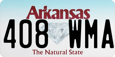 AR license plate 408WMA