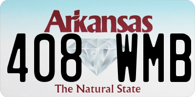 AR license plate 408WMB