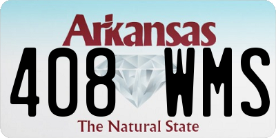AR license plate 408WMS