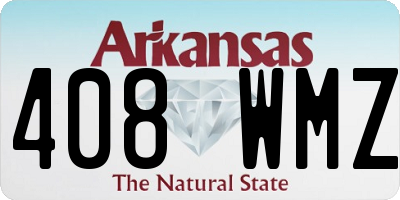 AR license plate 408WMZ