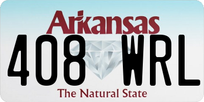 AR license plate 408WRL