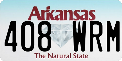 AR license plate 408WRM