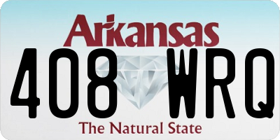 AR license plate 408WRQ