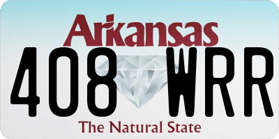 AR license plate 408WRR