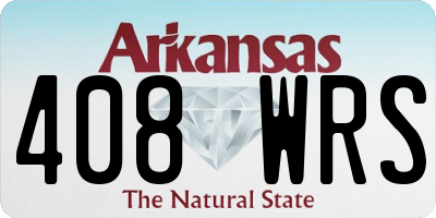 AR license plate 408WRS