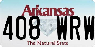 AR license plate 408WRW