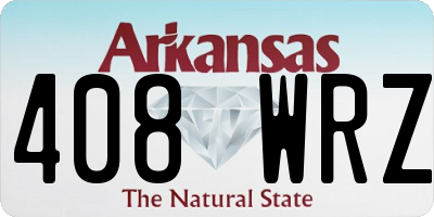 AR license plate 408WRZ