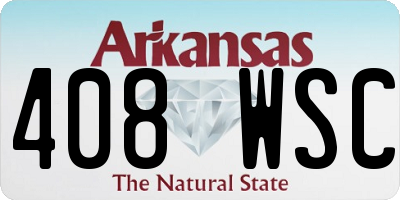 AR license plate 408WSC