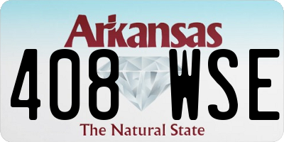 AR license plate 408WSE