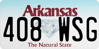AR license plate 408WSG