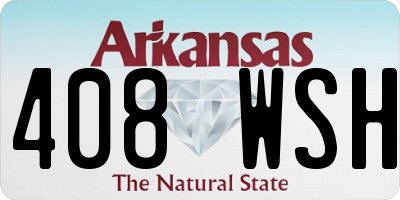 AR license plate 408WSH