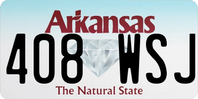 AR license plate 408WSJ