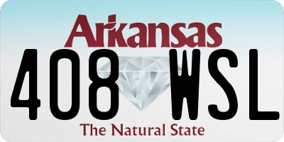 AR license plate 408WSL