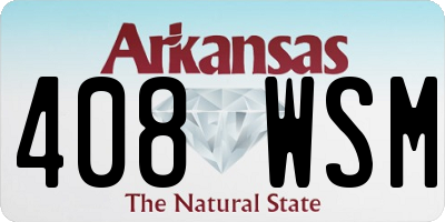 AR license plate 408WSM