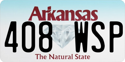 AR license plate 408WSP
