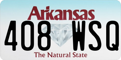 AR license plate 408WSQ