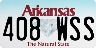 AR license plate 408WSS