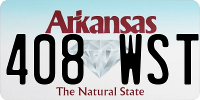 AR license plate 408WST