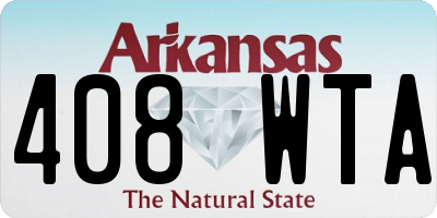 AR license plate 408WTA
