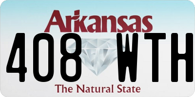 AR license plate 408WTH