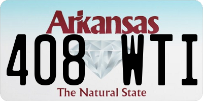 AR license plate 408WTI