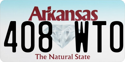 AR license plate 408WTO