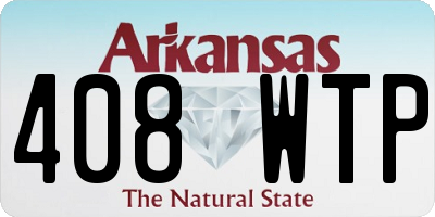 AR license plate 408WTP