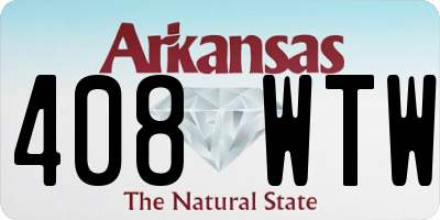 AR license plate 408WTW