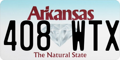 AR license plate 408WTX