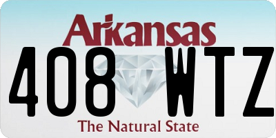 AR license plate 408WTZ