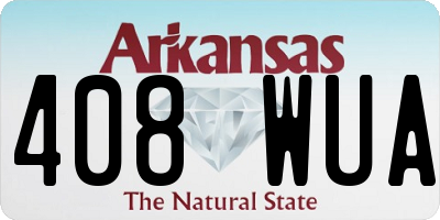 AR license plate 408WUA