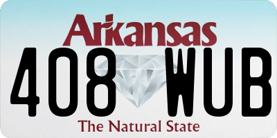 AR license plate 408WUB