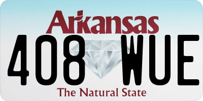 AR license plate 408WUE