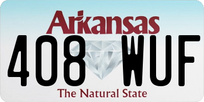 AR license plate 408WUF