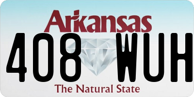 AR license plate 408WUH