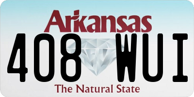 AR license plate 408WUI