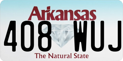 AR license plate 408WUJ