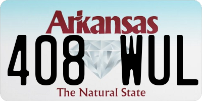 AR license plate 408WUL