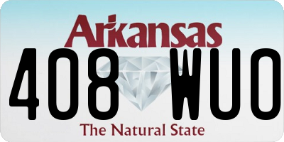 AR license plate 408WUO