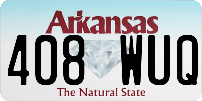 AR license plate 408WUQ