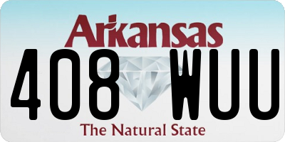 AR license plate 408WUU