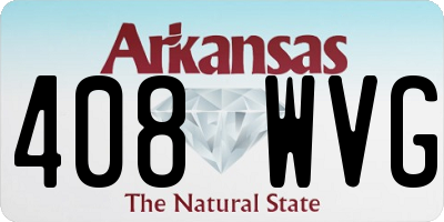 AR license plate 408WVG