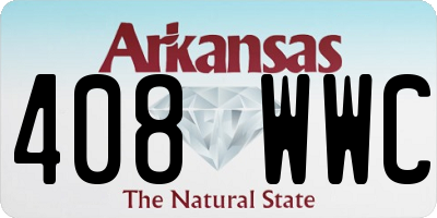 AR license plate 408WWC