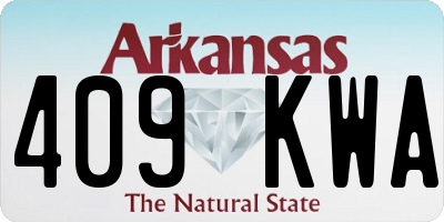 AR license plate 409KWA