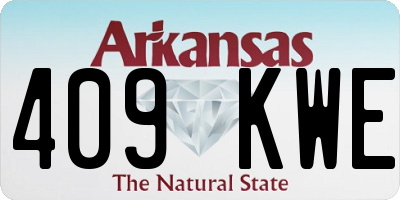 AR license plate 409KWE