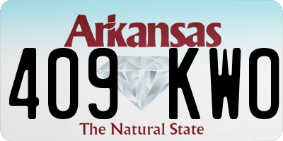 AR license plate 409KWO