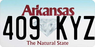 AR license plate 409KYZ