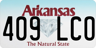 AR license plate 409LCO